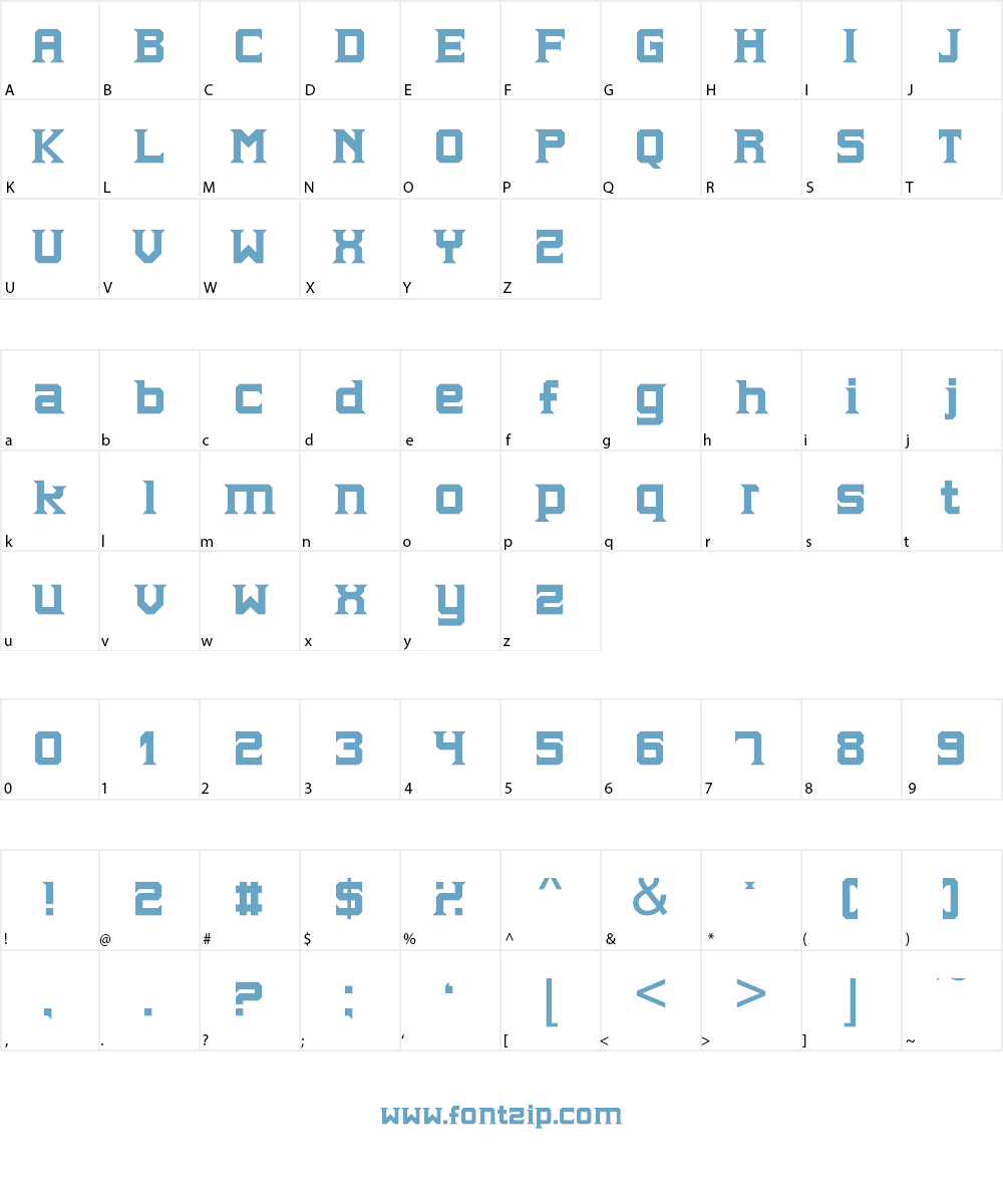 History Lowercase Font Character